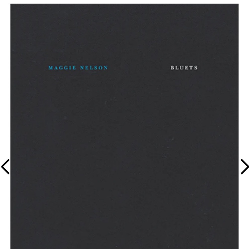 NWT Hardcover Bluets by Maggie Nelson